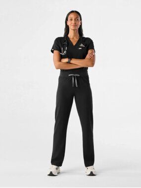 High Waisted Livingston Basic Scrub Pants Black Size Large